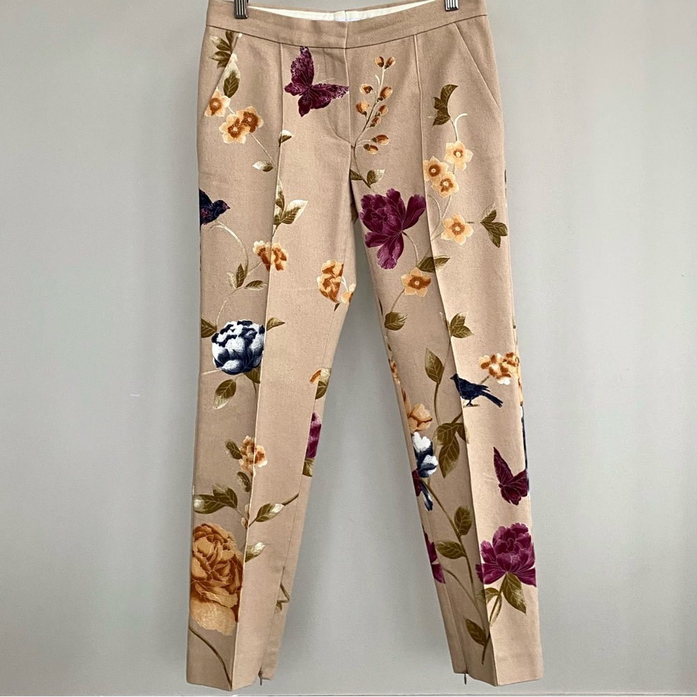 Max Mara Sport Max flower, bird, & butterfly print tailored trousers. 🤎